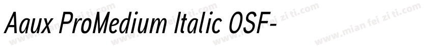 Aaux ProMedium Italic OSF字体转换